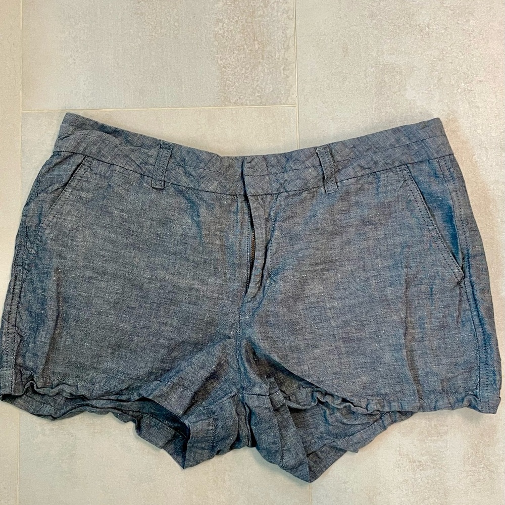 GAP Women's Chambray Blue Shorts